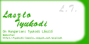 laszlo tyukodi business card